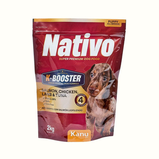 Alimento Seco Nativo K-Booster Salmón, Pollo, Cordero y Atún Kanu Pet para Perro Cachorro