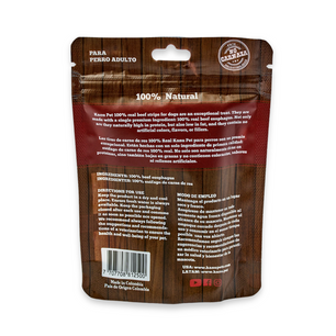 Snack Kanu Pet Esófago de Res para Perros, Un Solo ingrediente 100% natural