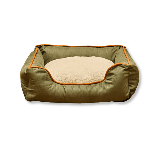 Cama Rectangular Ovejero Verde Militar Kanu Pet para Perro - {{ Kanu Pet }}