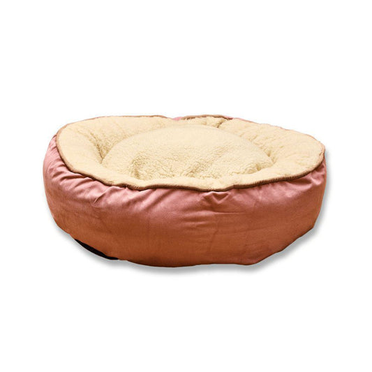 Cama Redonda Ovejero Rosada Kanu Pet para Perro