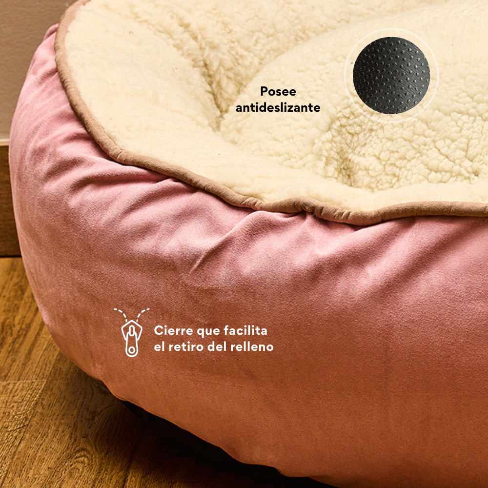 Cama Redonda Ovejero Rosada Kanu Pet para Perro - {{ Kanu Pet }}