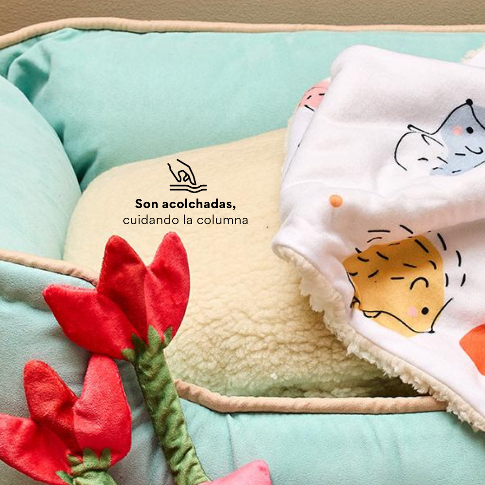 Cama Rectangular Ovejero Verde Aguamarina Kanu Pet para Perro - {{ Kanu Pet }}