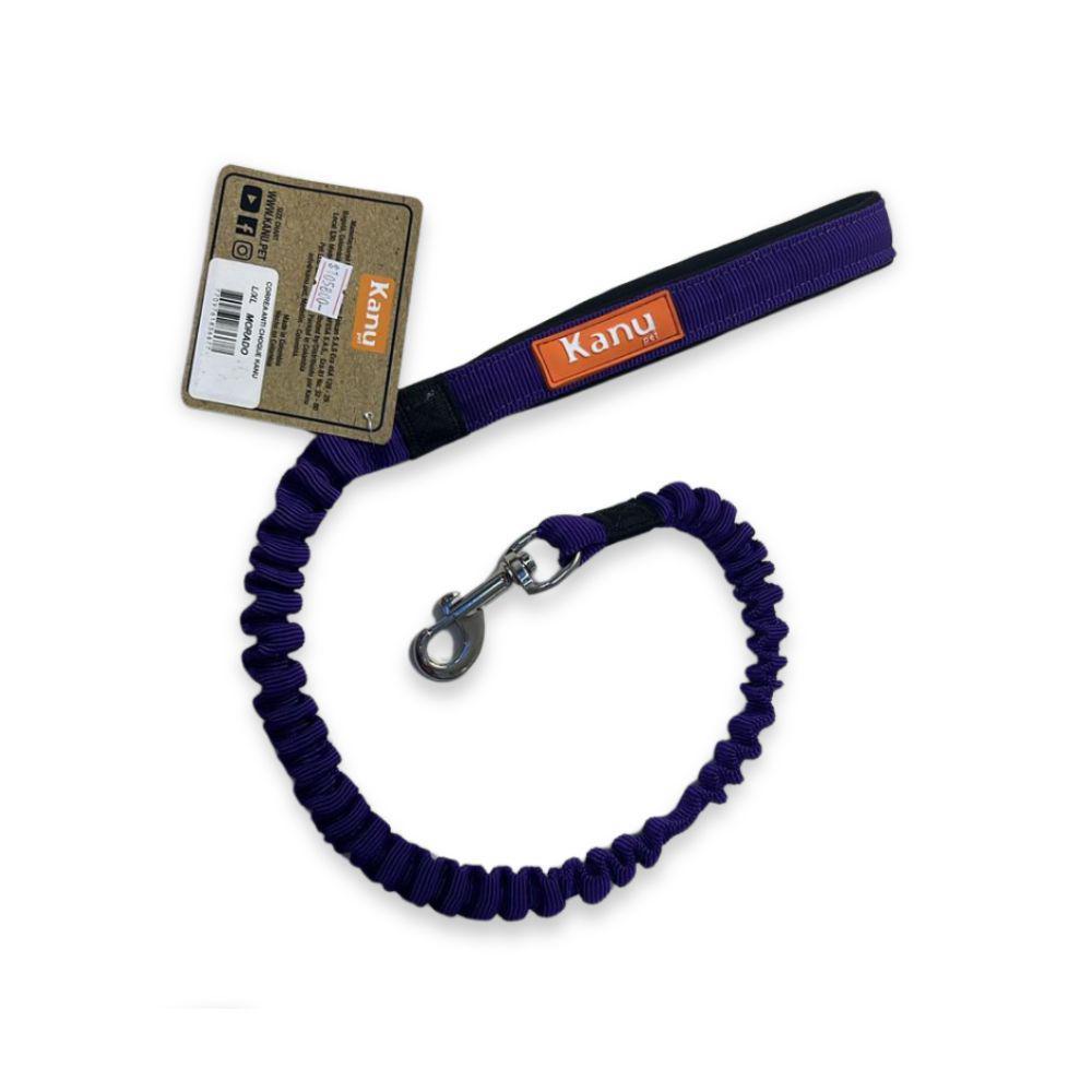 Correa Anti choque Kanu Pet para Perro Morado