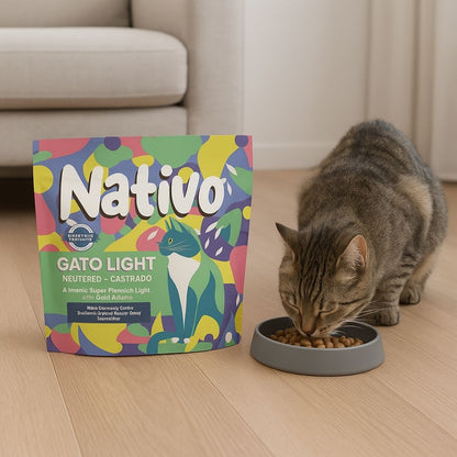 Alimento Seco Nativo Light Conejo/Pavo Kanu Pet para Gato Castrado