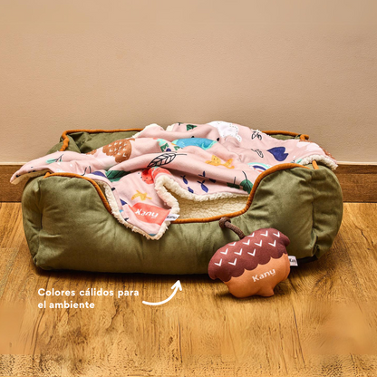 Cama Rectangular Ovejero Verde Militar Kanu Pet para Perro - {{ Kanu Pet }}