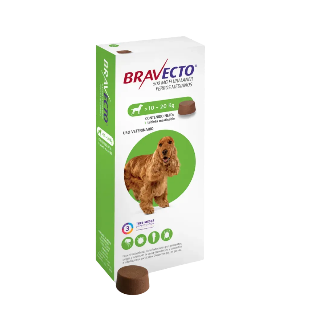 Antipulgas Bravecto  para Perros de 10 a 20 Kg