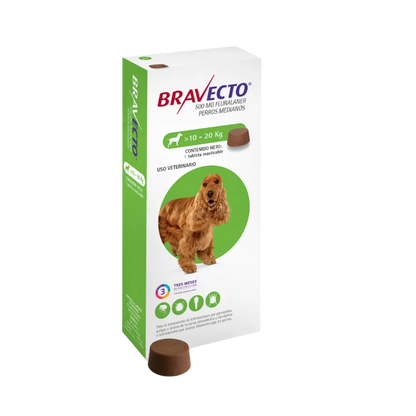 Antipulgas Bravecto  para Perros de 10 a 20 Kg