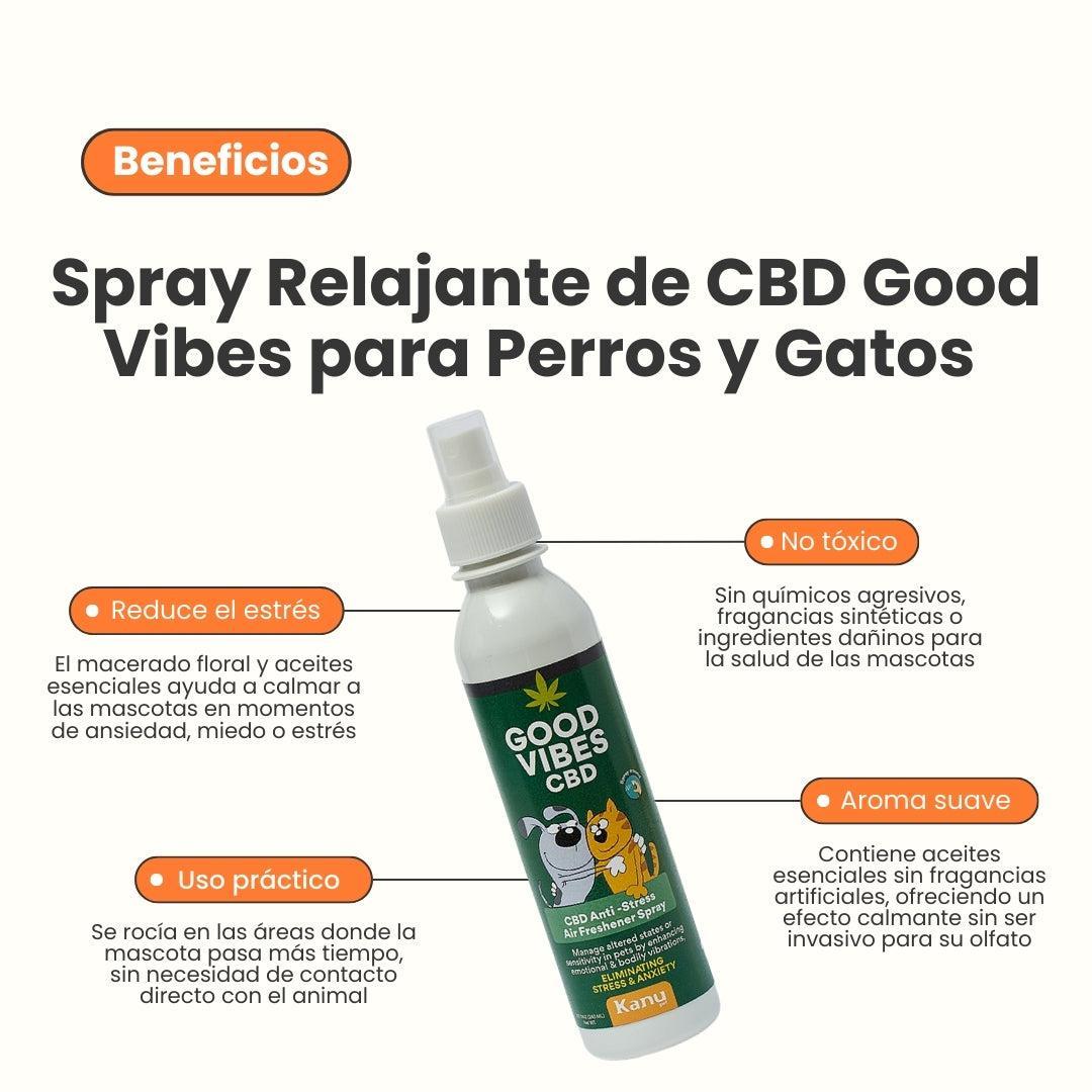 Spray Relajante de CBD Good Vibes para perro y gatos