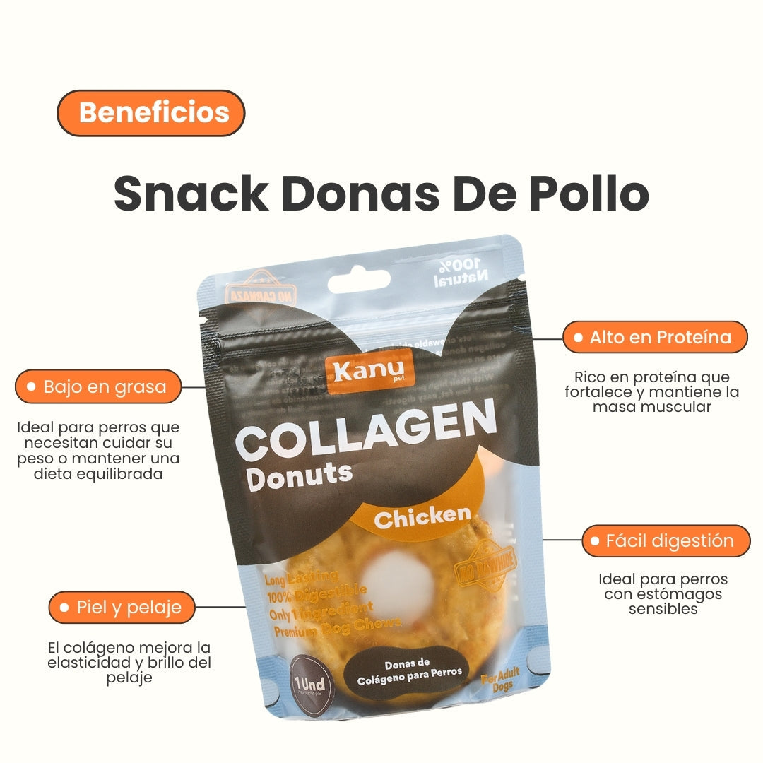 Snack Dona de Colágeno de Pollo Kanu Pet para Perro. No es Carnaza