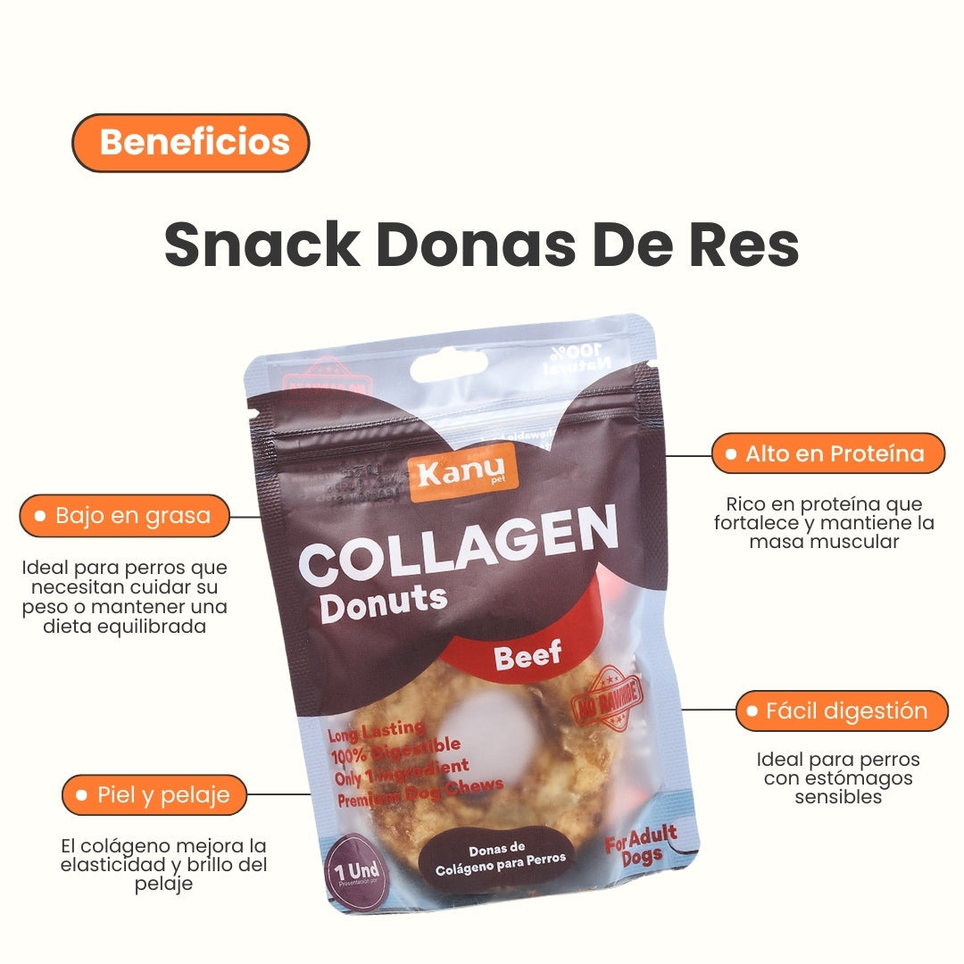 Snack Dona de Colágeno de Res Kanu Pet para Perro. No es Carnaza