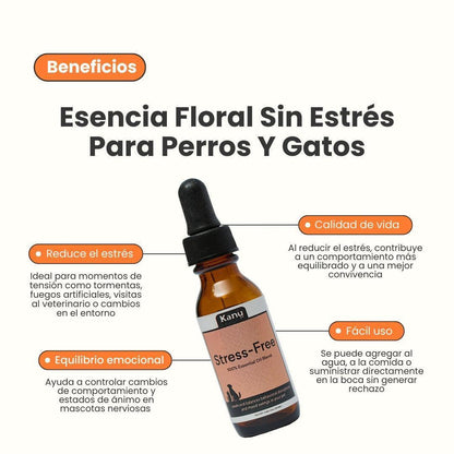 Esencia Floral Sin Estrés Kanu Pet para perros y gatos