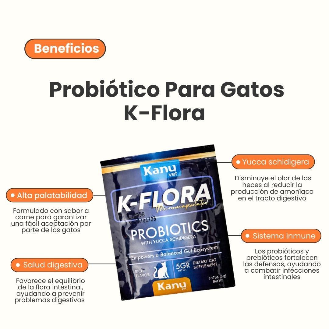 Suplemento Probiótico para gatos K-Flora Sobre