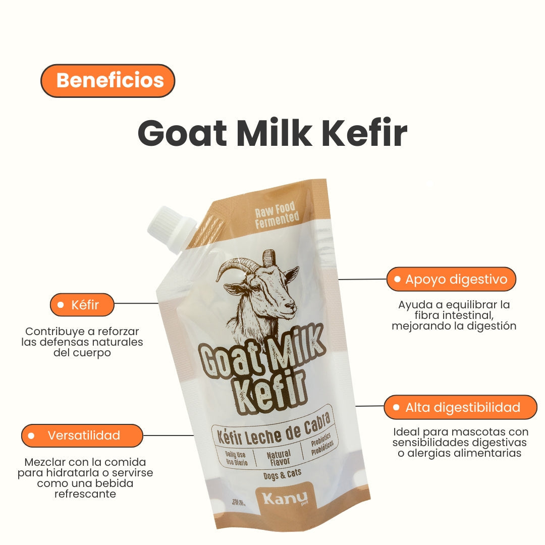 Kéfir Leche De Cabra Natural Kanu Pet Para Perro y Gato Bolsa