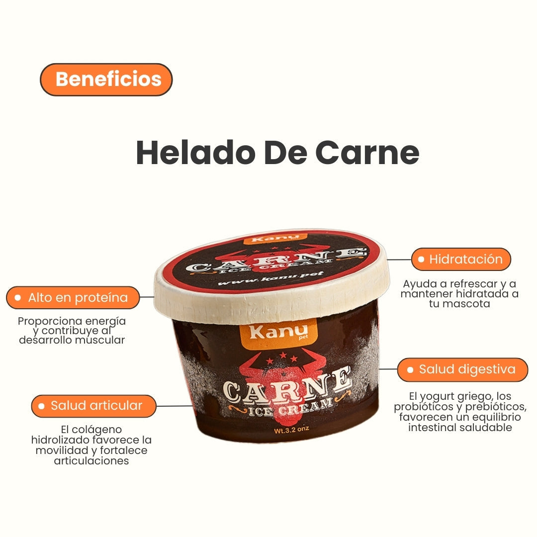Kanu Helado Carne Para Perro y Gato