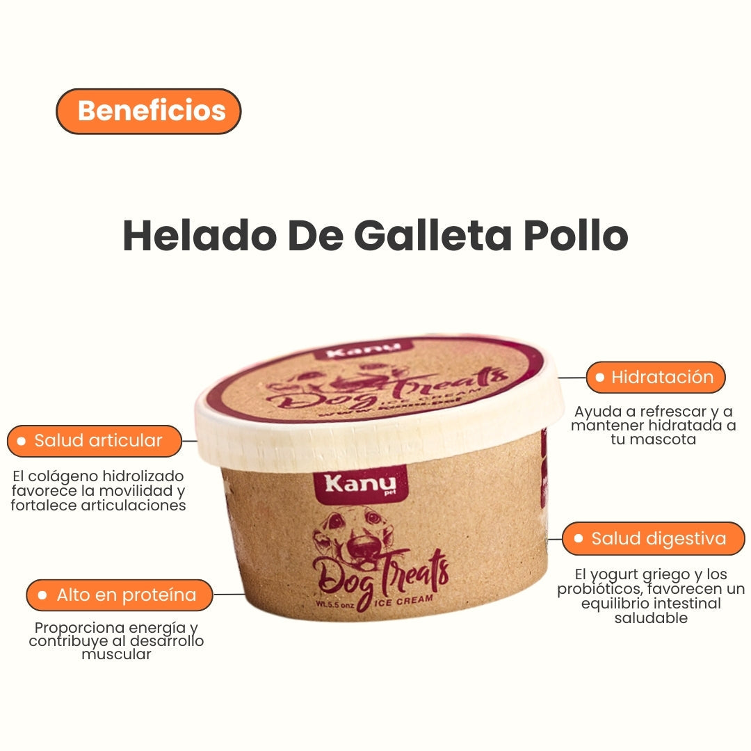 Kanu Helado Galleta Pollo Para Perro y Gato