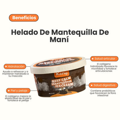 Kanu Helado Mantequilla de Maní Para Perro y Gato
