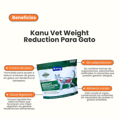 Alimento Seco Medicado Kanu Vet Weight Reduction para Gato Adultos