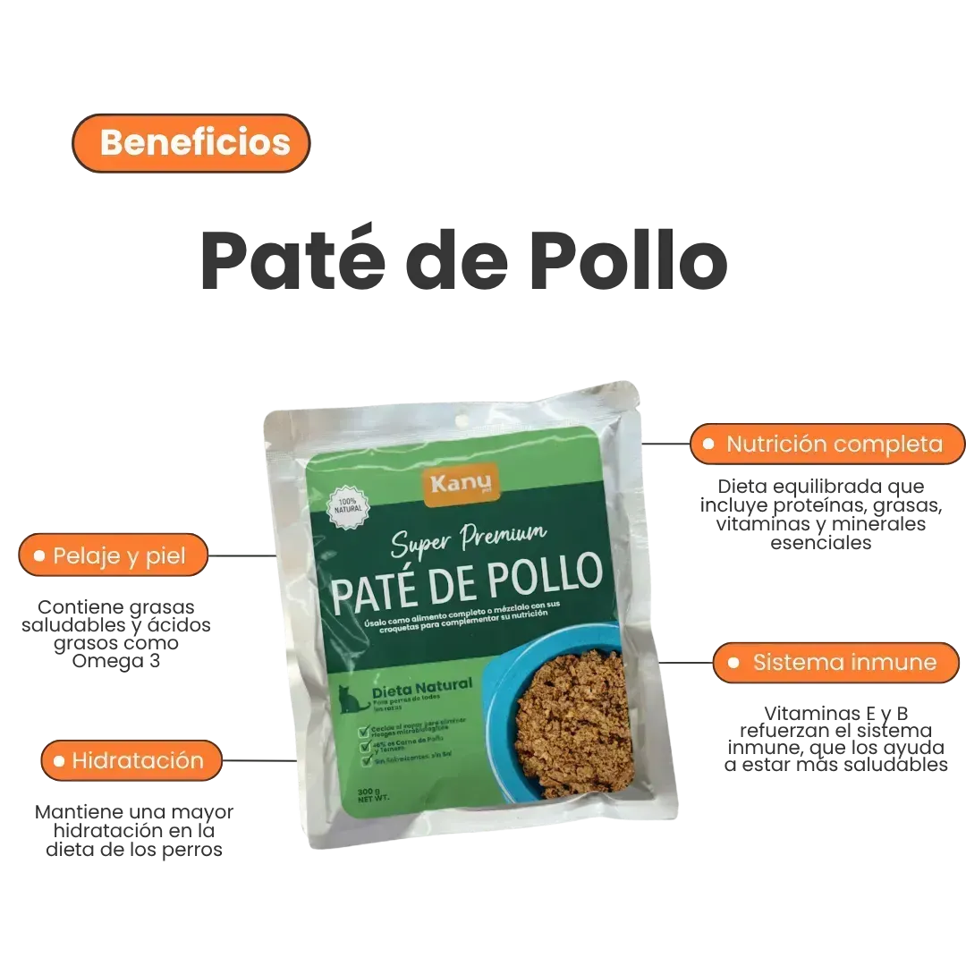 Alimento Húmedo Paté de Pollo Kanu Pet para Perros