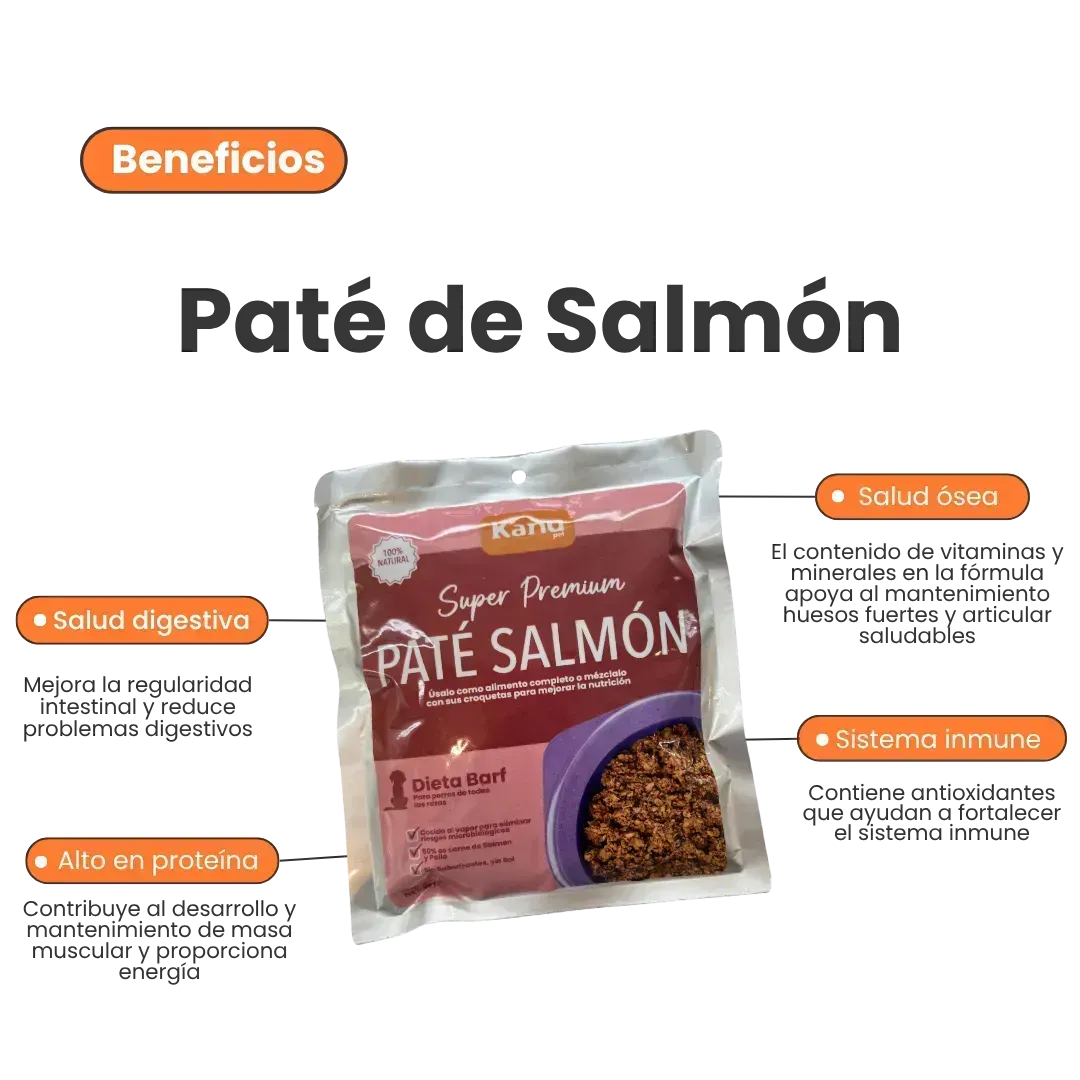Alimento Húmedo Pate de Salmón Kanu Pet para Perros