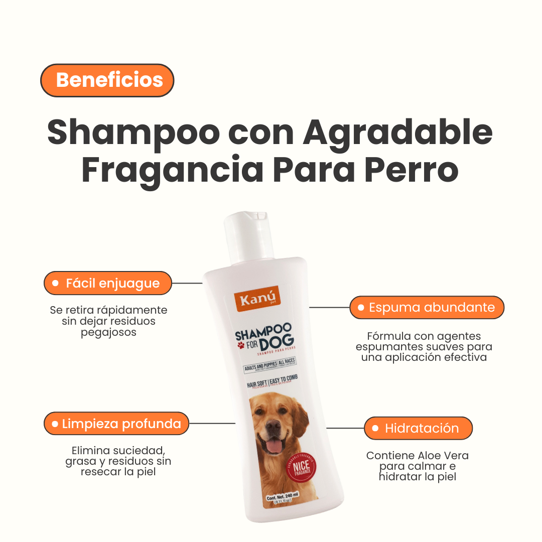 Shampoo con Agradable Fragancia Kanu Pet para Perro