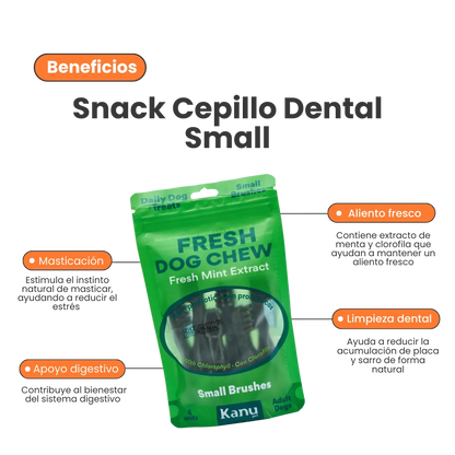 Snack Cepillo Dental Fresh Small Kanu Pet para Perros Sabor a Menta