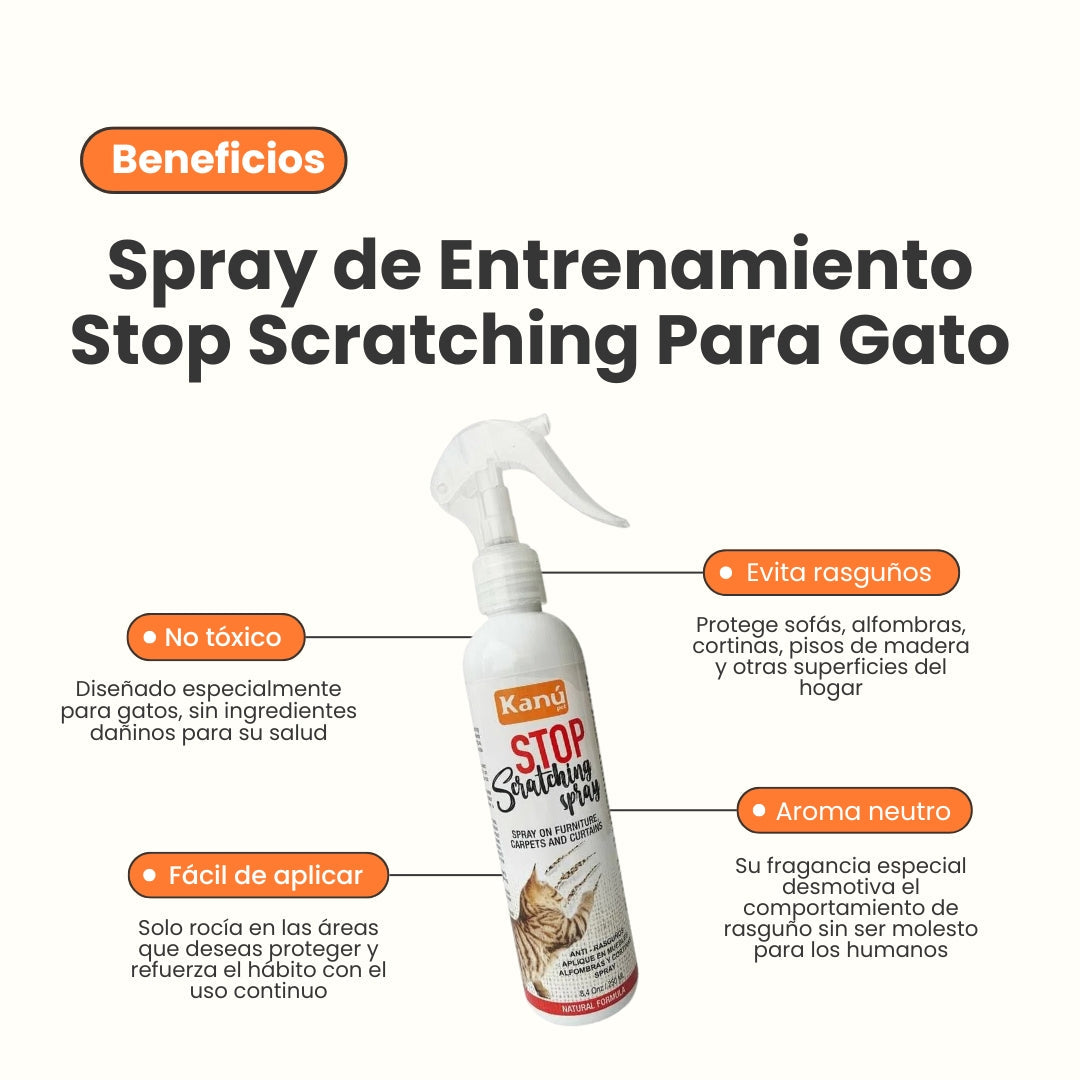 Spray de Entrenamiento Stop Scratching Kanu Pet para Gato