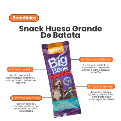 Snack Hueso Grande de Batata Kanu Big Bone para Perro