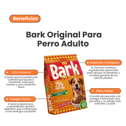 Alimento Seco Bark Original Pollo Kanu Pet para Perros Adulto todas las Razas