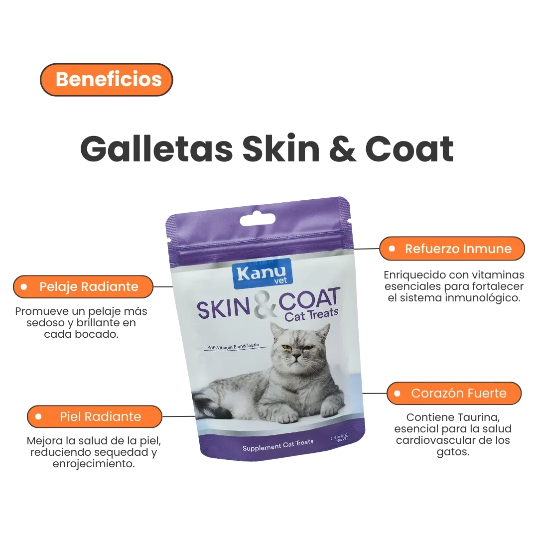Snacks Skin and Coat Kanu Vet para Gatos