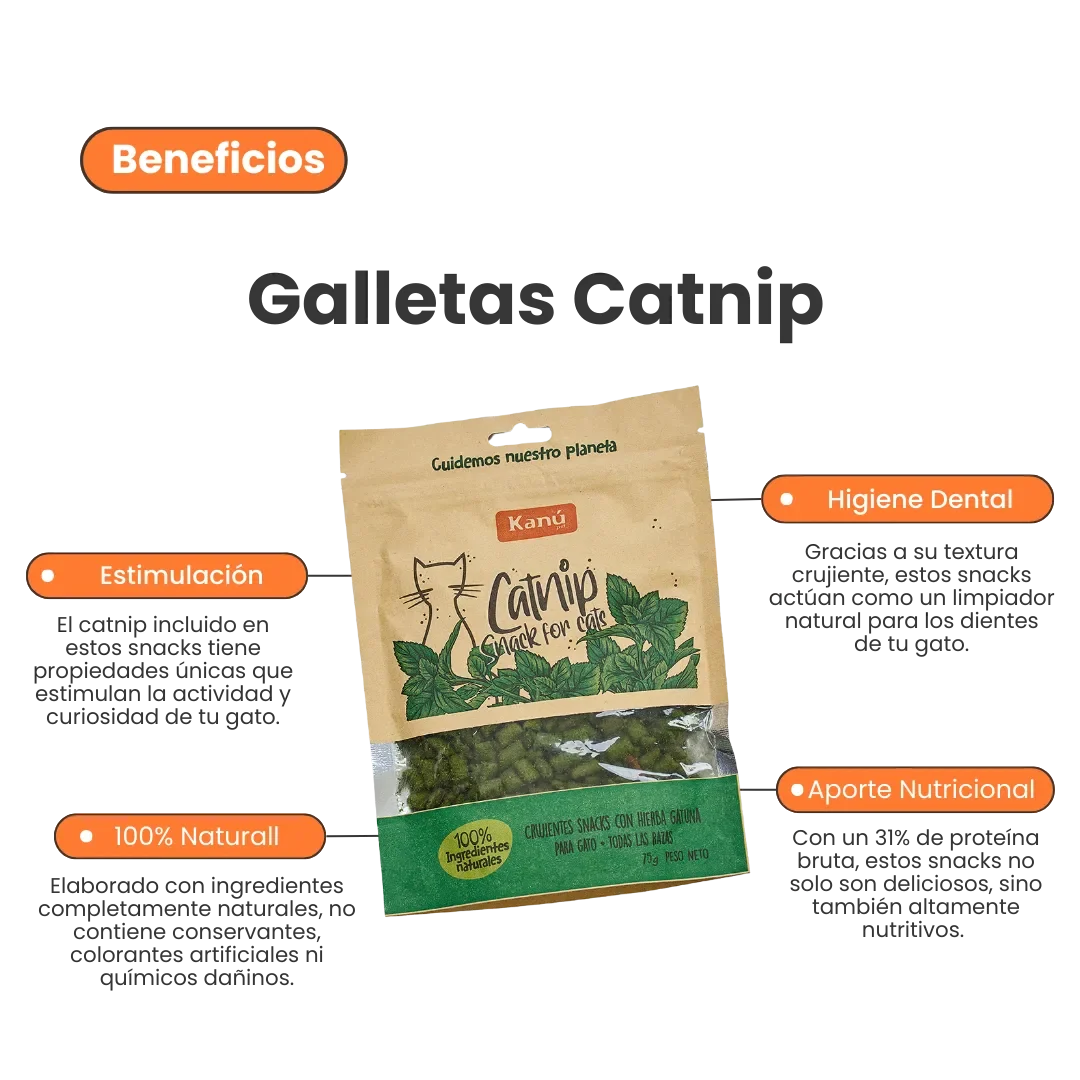 Snacks Galletas Catnip Kanu Pet para Gato