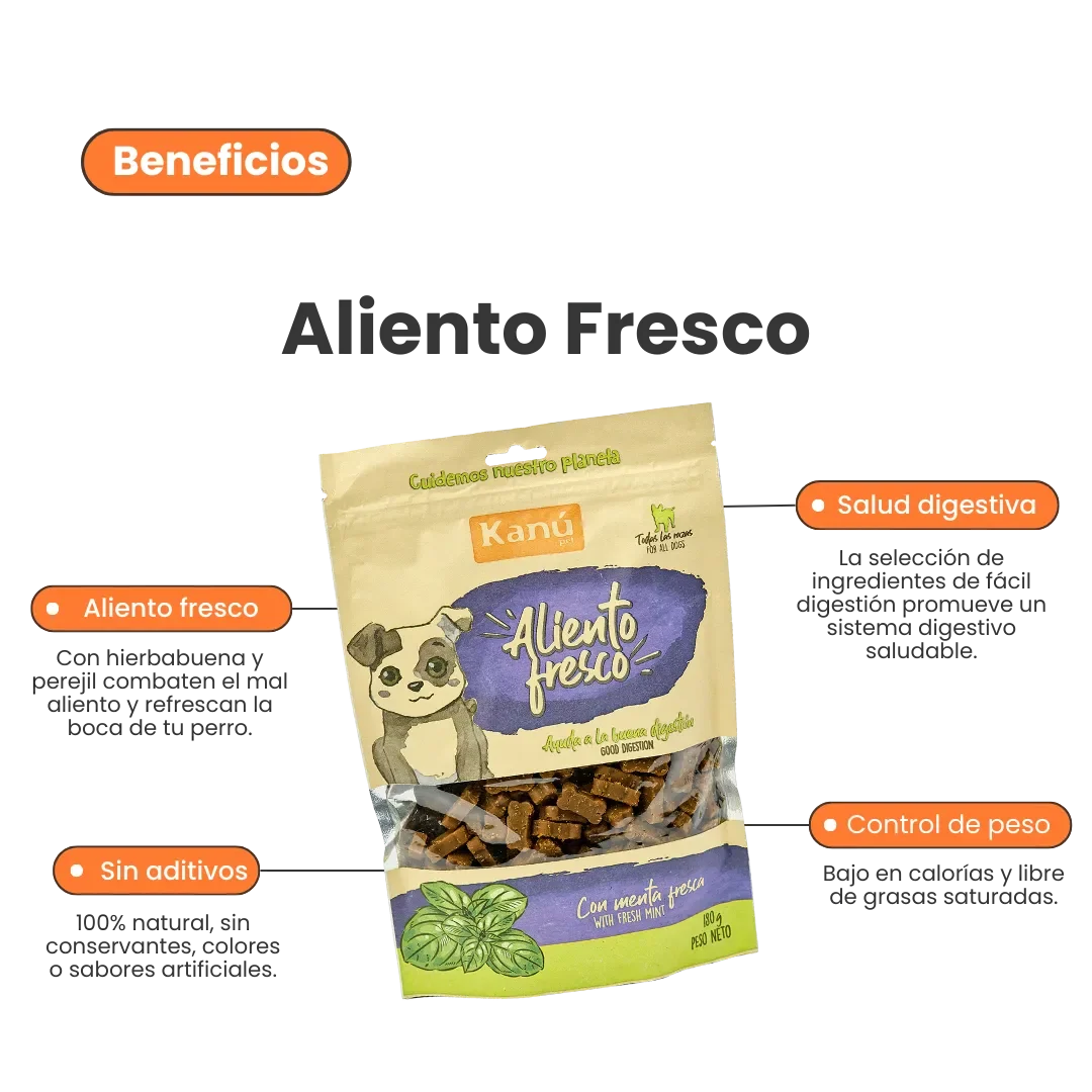 Galleta Aliento Fresco Kanu Pet para perros