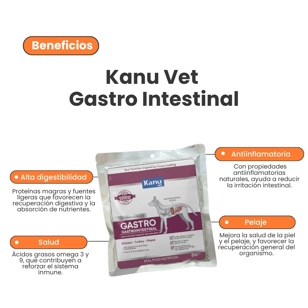 Alimento Húmedo Medicado Kanu Vet GastroIntestinal para Perros Adultos