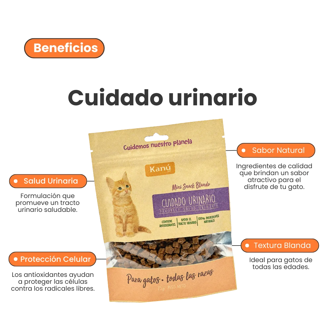 Mini Snacks Blandos Kanu Pet Gatos Cuidado Urinario Para Gato