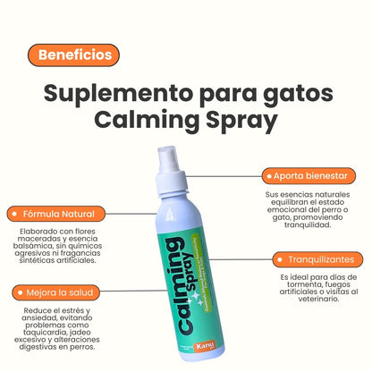 Calming Spray, Controla estados alterados o de sensibilidad para perros y gatos