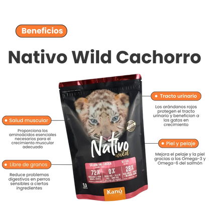 Alimento Seco Grain Free Nativo Wild Kanu Pet para Gatitos