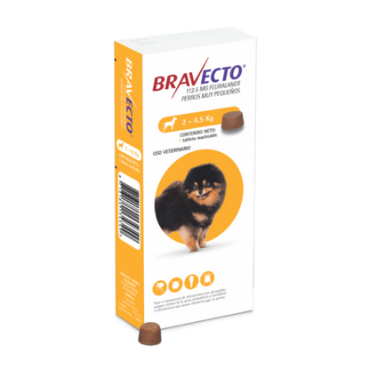 Antipulgas Bravecto para Perros 2 a 4.5 Kg