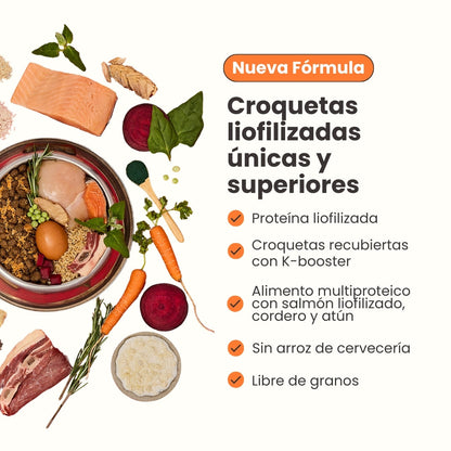 Alimento Seco Nativo K-Booster Salmón, Pollo, Cordero y Atún Kanu Pet para Perro Adulto