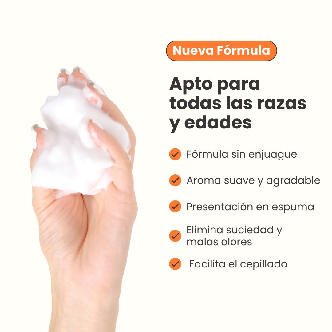Baño Seco Espumoso Diario Kanu Vet para Gatos