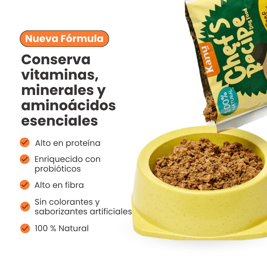 Alimento Húmedo Completo Chef's Recipe Carne de Res Kanu Pet para Perros
