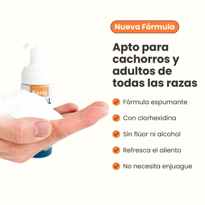 Enjuague Bucal Kanu en Espuma Menta para Gato 150 ml
