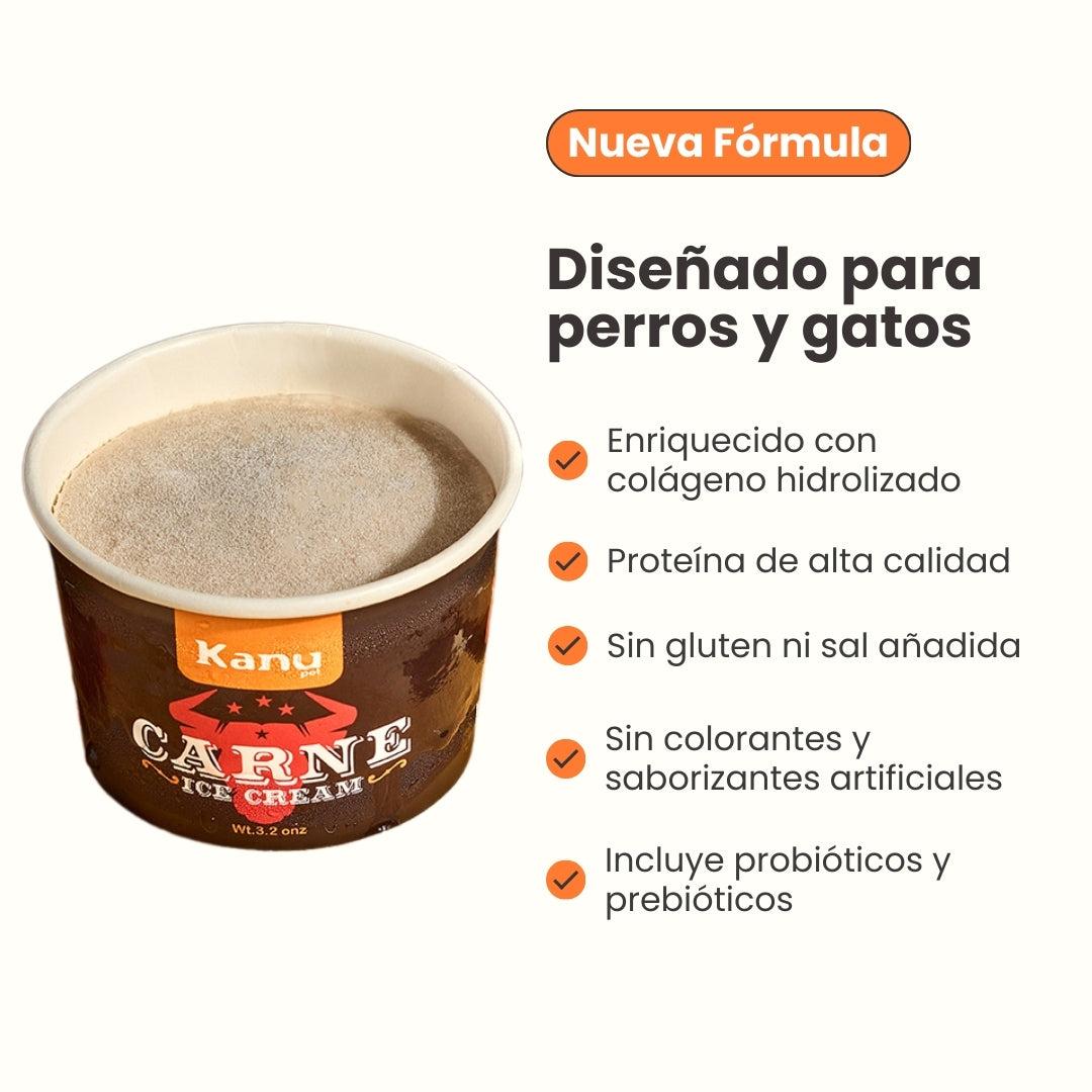 Kanu Helado Carne Para Perro y Gato