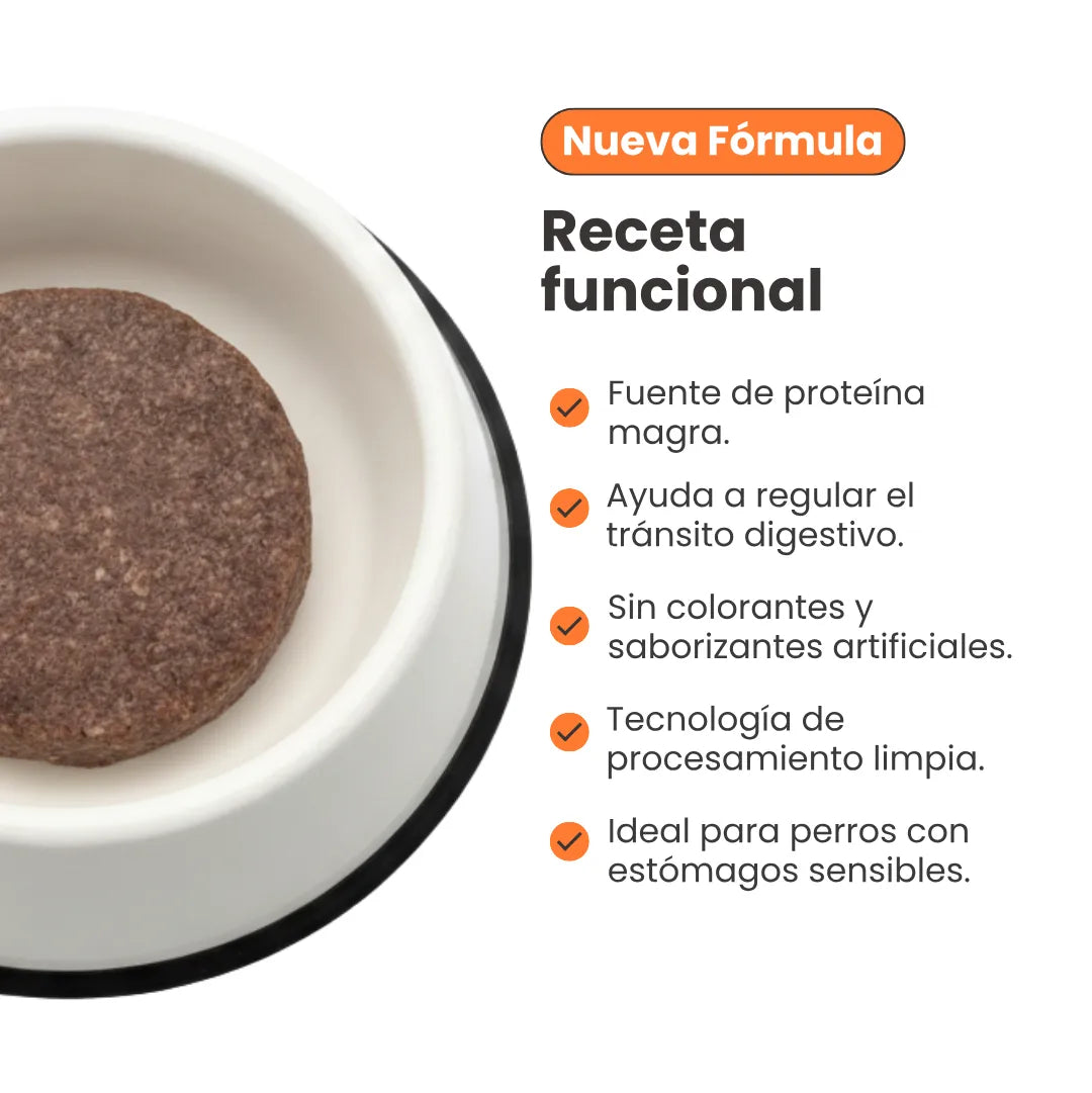 Alimento Congelado Burger sabor Carne Kanu Pet para Perros 100% Comida Real