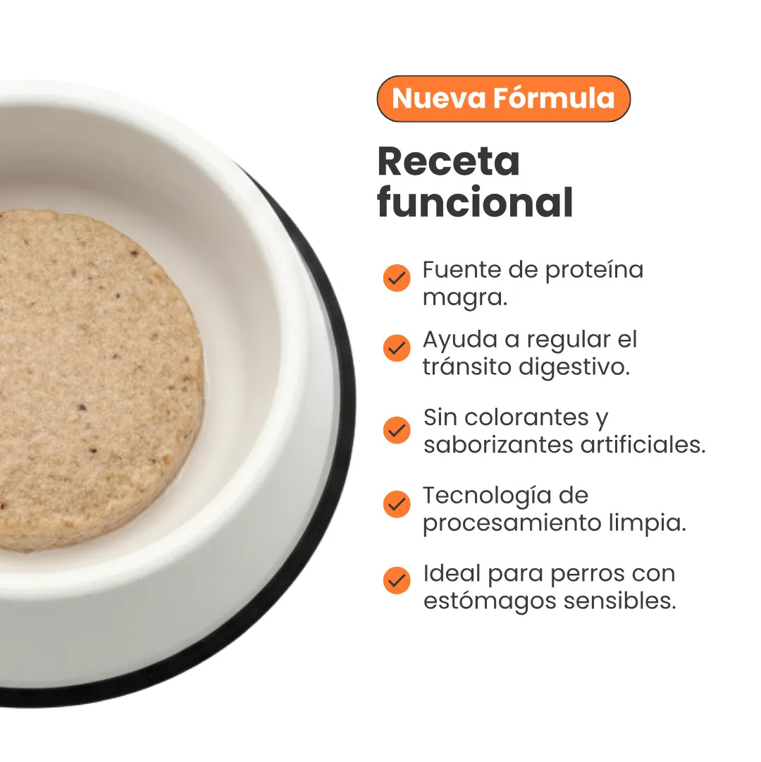 Alimento Congelado Burger sabor Pollo Kanu Pet para Perros 100% Comida Real
