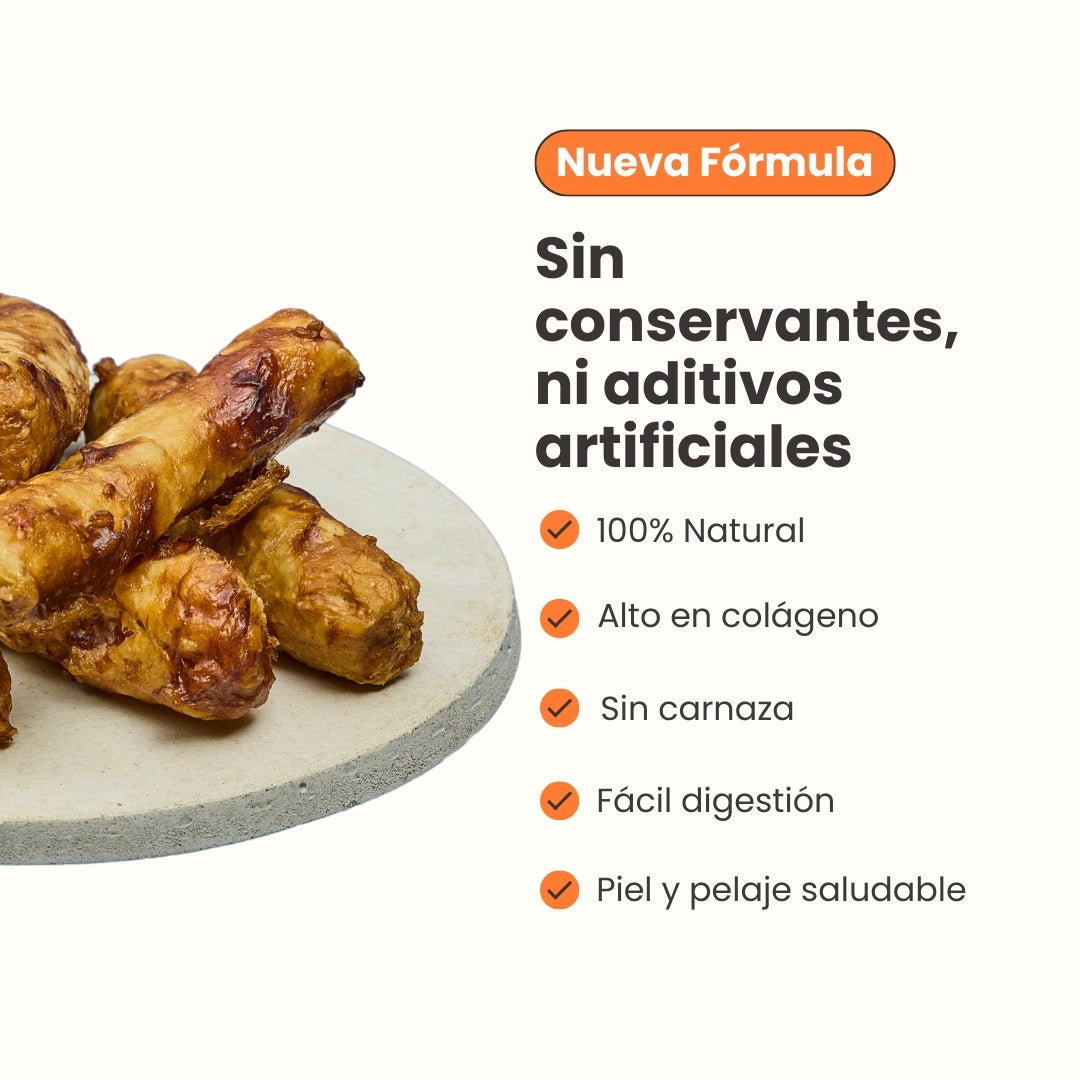 Snack Rollos de Colágeno Kanu Pet de Res para Perro. No es Carnaza 3 Unds