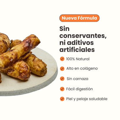 Snack Rollos de Colágeno Kanu Pet de Res para Perro. No es Carnaza 3 Unds