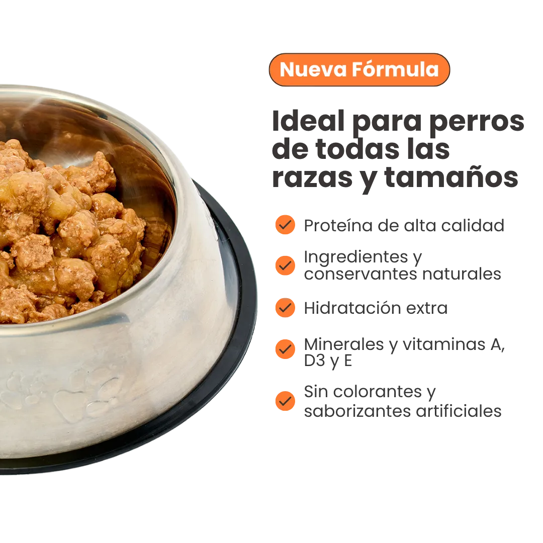Alimento Húmedo de Pollo para Perro  Kanu Receta Con Pollo