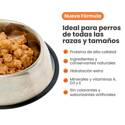 Alimento Húmedo de Pollo para Perro  Kanu Receta Con Pollo