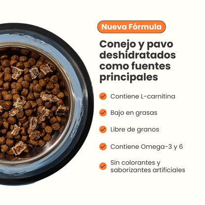 Alimento Seco Nativo Light Conejo/Pavo Kanu Pet para Gato Castrado