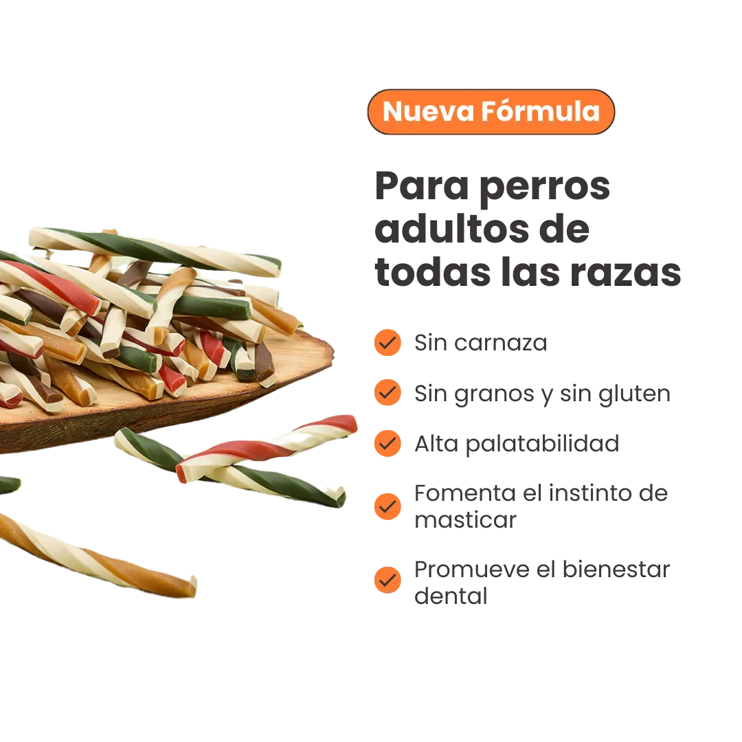 Snack Twist Stick para la placa y el sarro Kanu Pet  Sabores surtidos para Perro