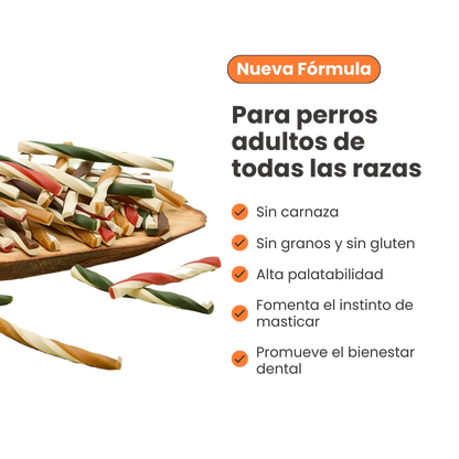 Snack Twist Stick para la placa y el sarro Kanu Pet  Sabores surtidos para Perro